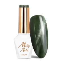 Molly Nails 213 Cat Eye Greens Metallic LED/UV HEMA/Di-HEMA Free - Гел лак 8g.